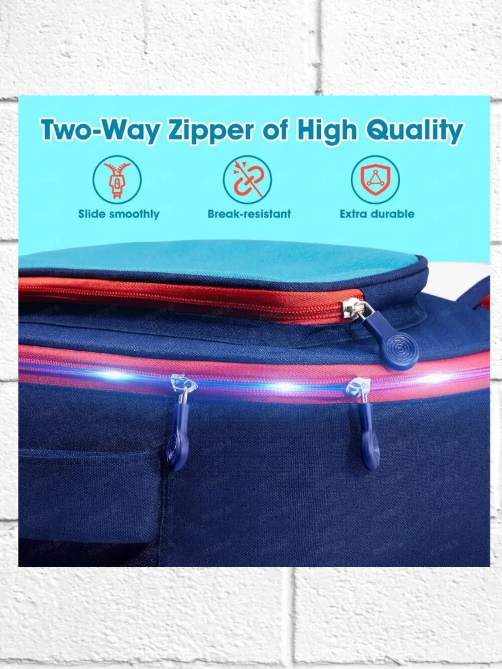 NEW! Bluebabi Color Block Backpack with Bottle Pockets, Padded Back, Chest Strap